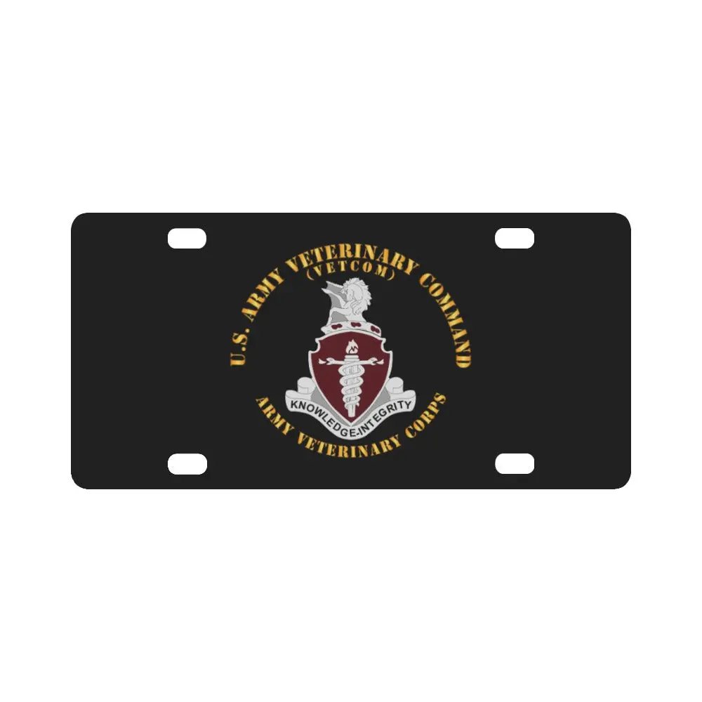 Army - Us Veterinary Command - Vetcom - Veterinary Corps Classic License Plate 1