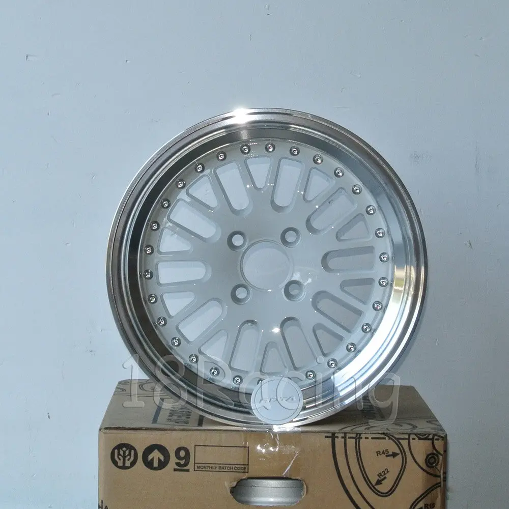 Rota Wheels Flush 1580 4X100 20 67.1 White With Polish Lip 1
