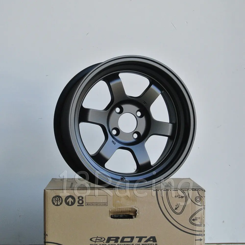 Rota Wheels Grid V 1580 4X100 0 67.1 Satin Black 2