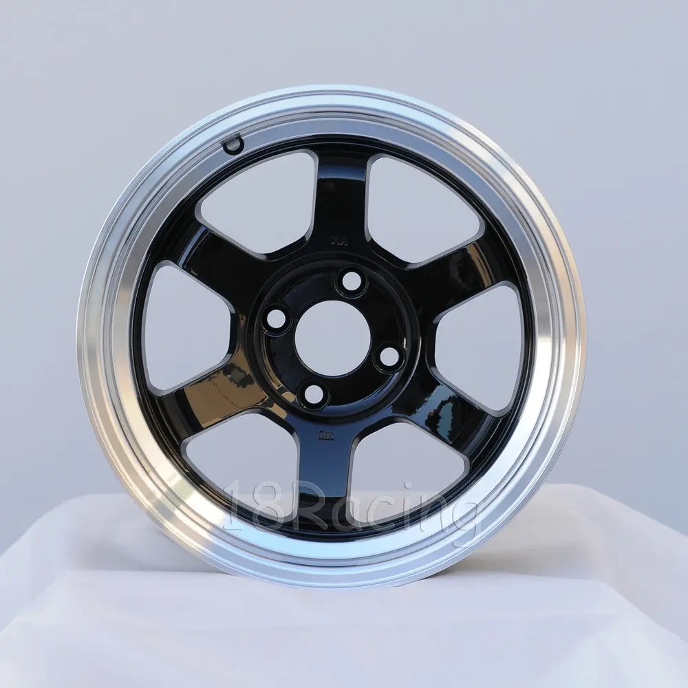 Rota Wheels Grid V 1570 4X100 20 67.1 Black With Polish Lip 1