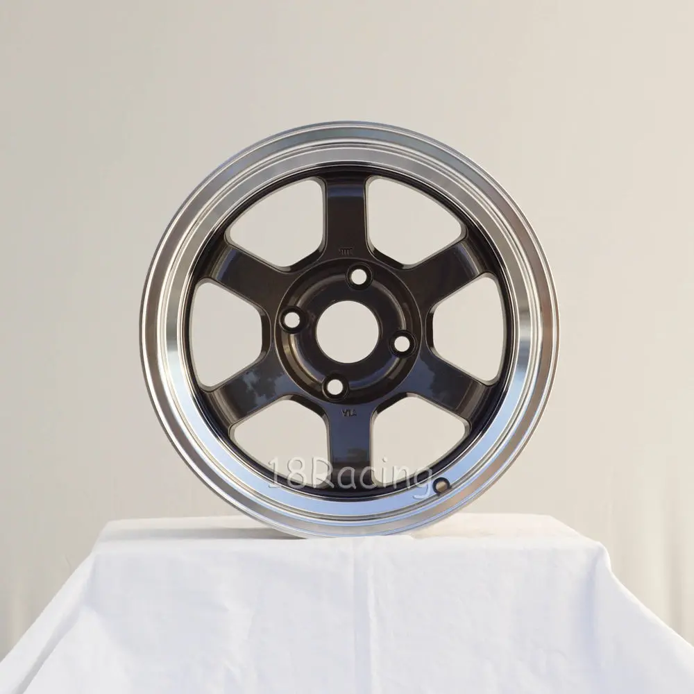 Rota Wheels Grid V 1570 4X110 20 73 Gunmetal With Polish Lip 1
