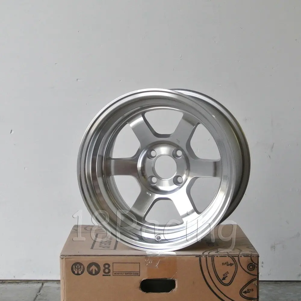 Rota Wheels Grid V 1570 4X100 0 67.1 Full Polish Silver 2