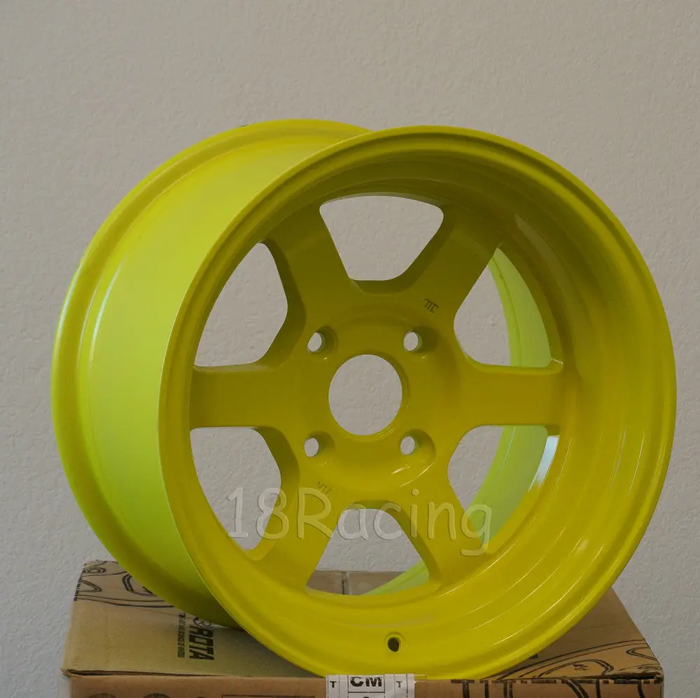 Rota Wheels Grid V 1590 4X114.3 0 73 Highlight Yellow 2