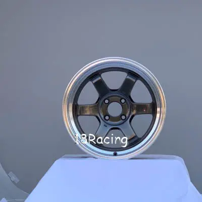 Rota Wheels Grid V 1570 4X100 20 67.1 Hyper Black With Polish Lip 1
