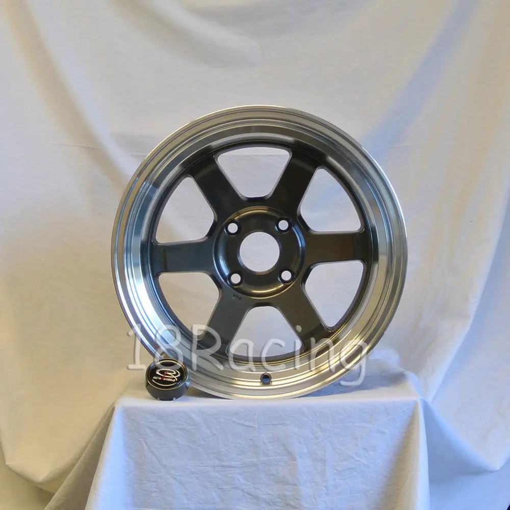 Rota Wheels Grid V 1690 4X114.3 0 73 Gunmetal With Polish Lip 1