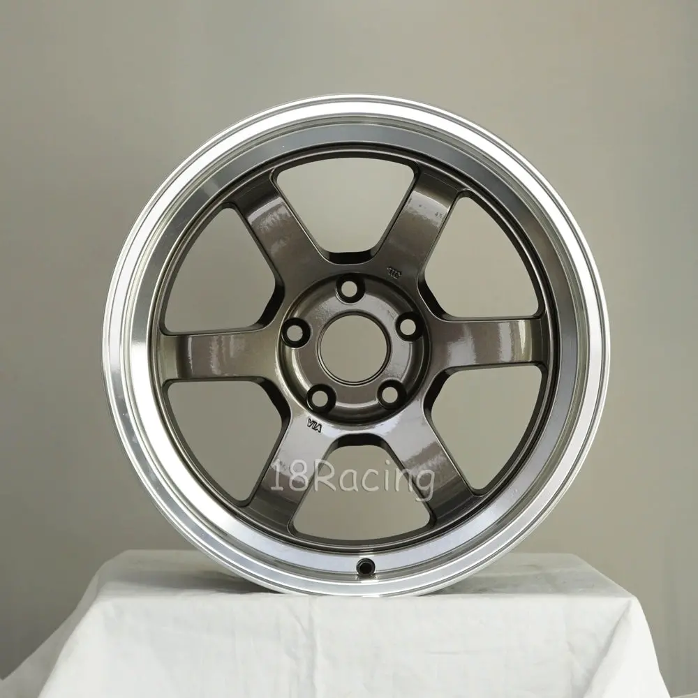 Rota Wheels Grid V 1790 5X114.3 20  73 Gunmetal With Polish Lip 1