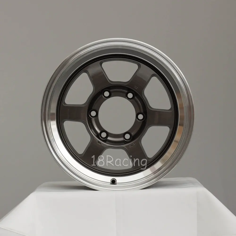 Rota Wheels Grid Type X 1680 6X139.7 0 110 Gunmetal With Polish Lip 1