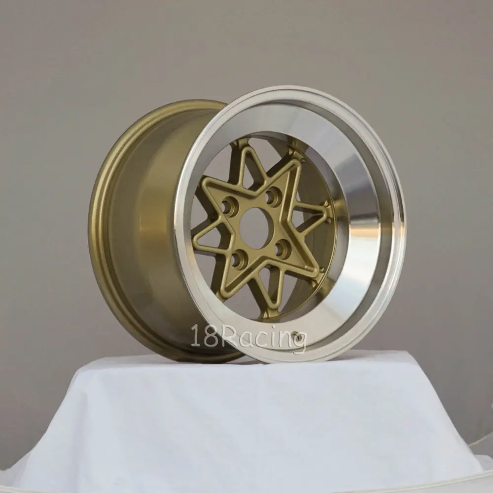 Rota Wheels Hachiju 1590 4X100 0 67.1 Gold With Polish Lip 2