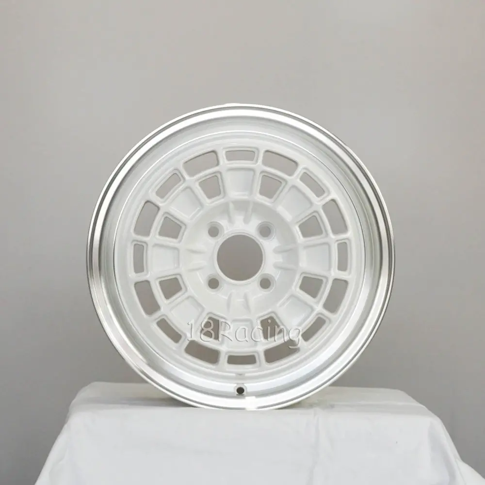 Rota Wheels Hb10 1570 4X100 35 67.1 White With Polish Lip 1