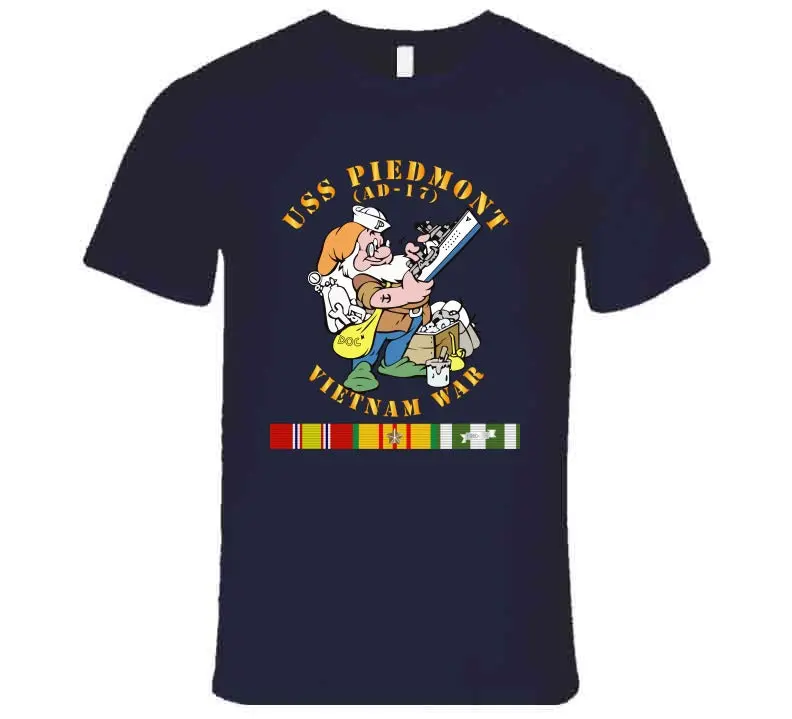 Vietnam War USS Piedmont AD-17 Navy Women's T-Shirt - Image 12