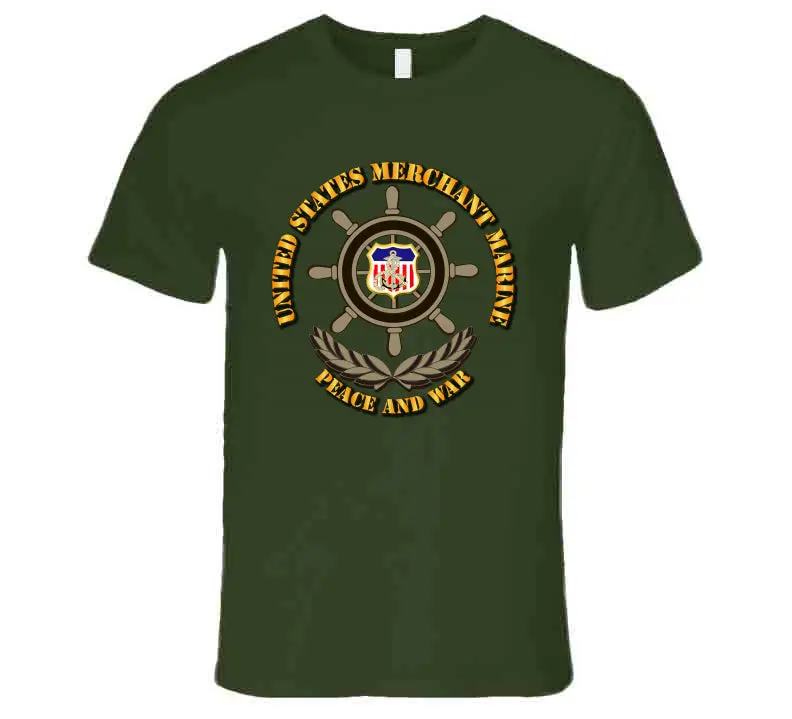 US Merchant Marine 'Peace and War' Color Shield Apparel – Premium T-Shirt & Hoodie - Image 4