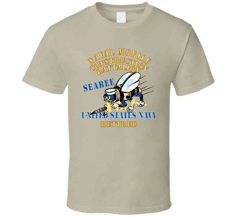 Navy Seabee Retired X300 Unisex T-Shirt, Crewneck Sweatshirt, Pullover Hoodie & Long-Sleeve Top - Image 3