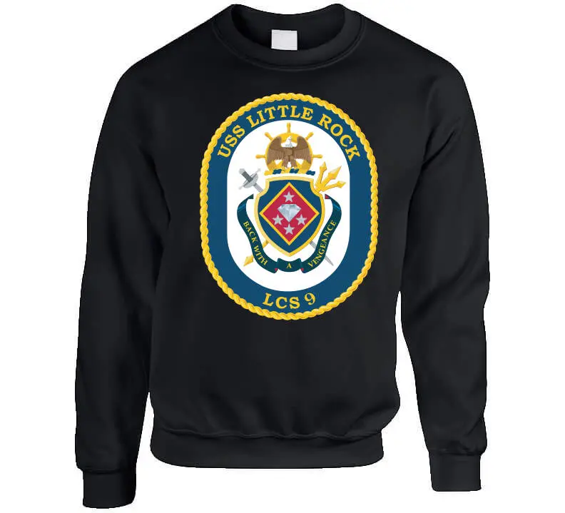 USS Little Rock (LCS-9) Navy-Inspired Classic T-Shirt, Crewneck Sweatshirt, Hoodie, and Long-Sleeve Top - Image 6
