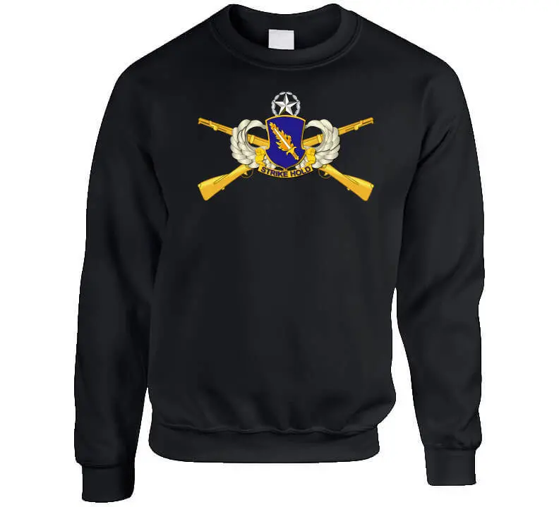 Official-style 504th Infantry Regiment airborne T-shirt featuring a detailed embroidered Airborne badge, no text design, premium 300gsm cotton - Image 6