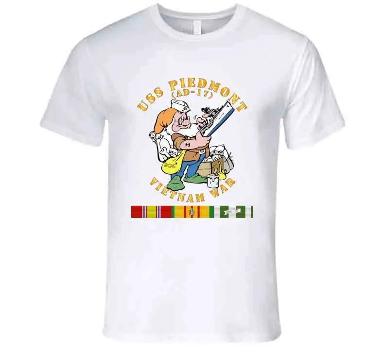 Vietnam War USS Piedmont AD-17 Navy Women's T-Shirt - Image 10