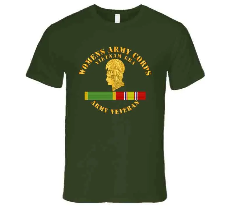Vietnam-Era Women's Army Corps Long Sleeve T-Shirt with WAC and NDMS Insignia - Image 18