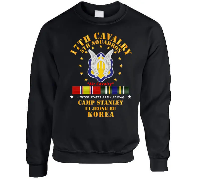 Vintage U.S. Army 5th Squadron, 17th Cavalry Air Cavalry T-Shirt – Camp Stanley, South Korea (KDMS Service) - Image 6
