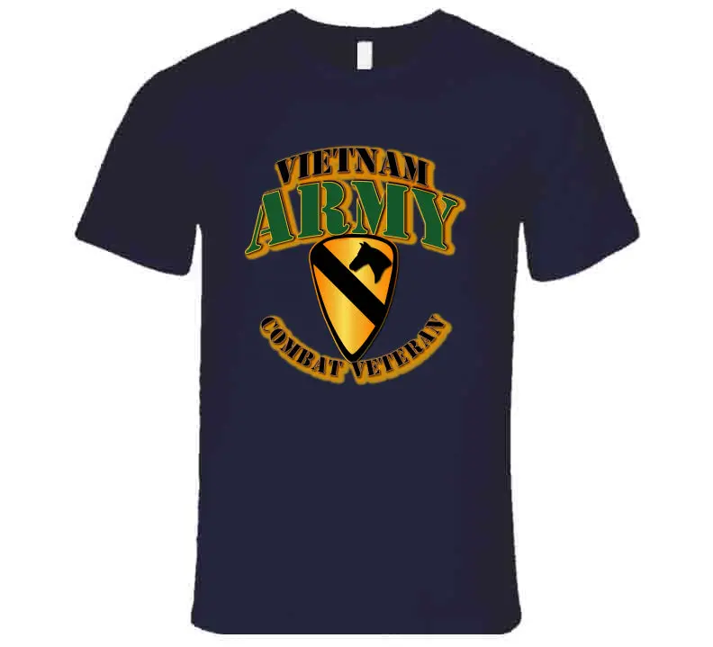 1St Cavalry, Vietnam, Combat Veteran - T-Shirts - Premium 4