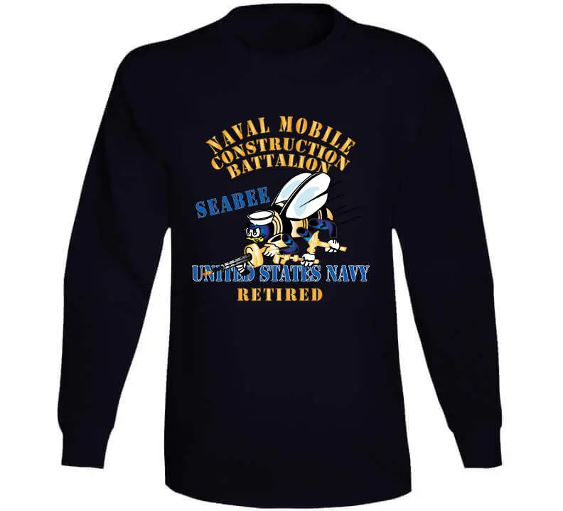 Navy Seabee Retired X300 Unisex T-Shirt, Crewneck Sweatshirt, Pullover Hoodie & Long-Sleeve Top - Image 12