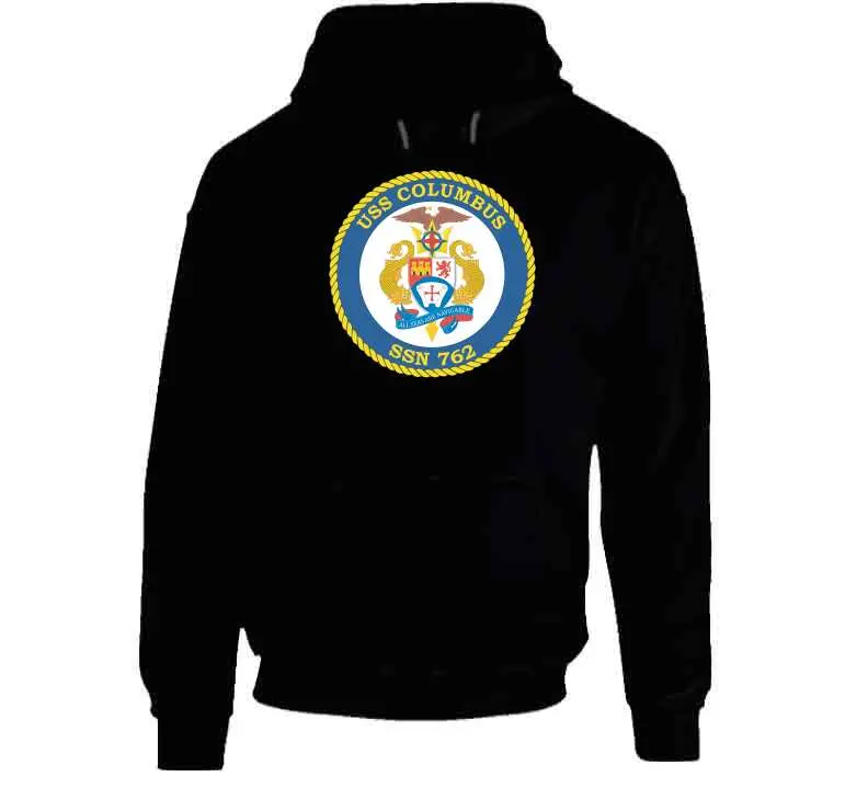 USS Columbus SSN-762 Navy-Themed Apparel – Classic Crewneck T-Shirt, Hoodie, Long-Sleeve Top, and Sweatshirt - Image 9