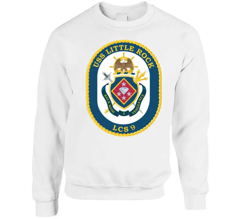 USS Little Rock (LCS-9) Navy-Inspired Classic T-Shirt, Crewneck Sweatshirt, Hoodie, and Long-Sleeve Top - Image 8