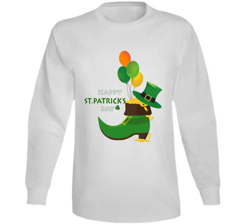 St. Patrick's Day Leprechaun Shoe Sweatshirt with Gold Coins Design - Image 12