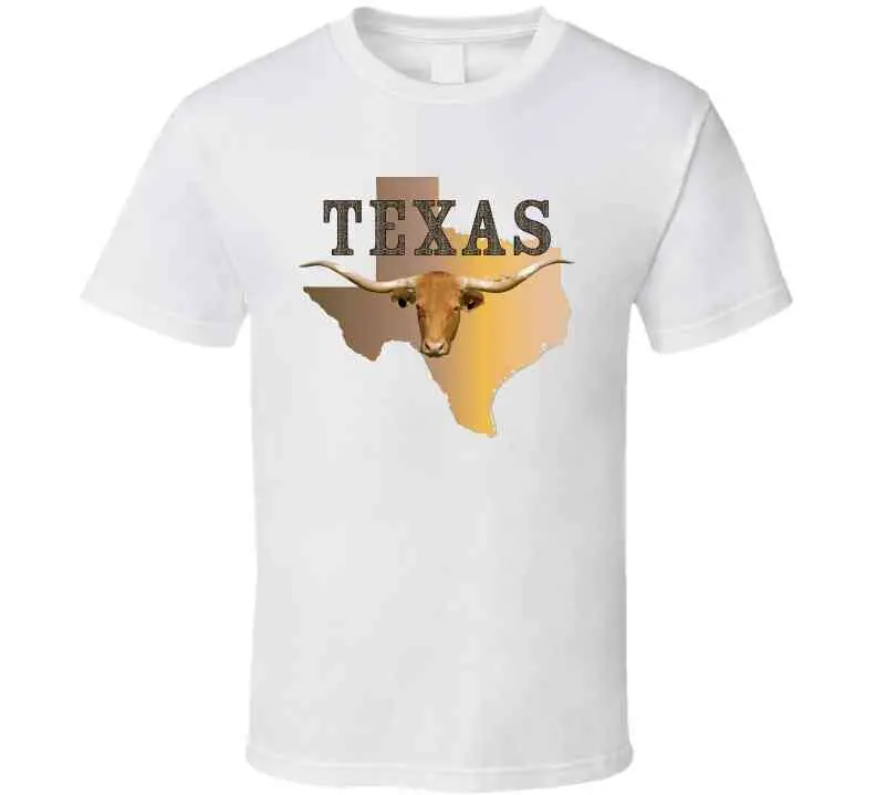 Texas Rattler Skin State Map with Longhorn Design – Classic T-Shirt, Crewneck Sweatshirt, Hoodie & Long-Sleeve Tee - Image 4