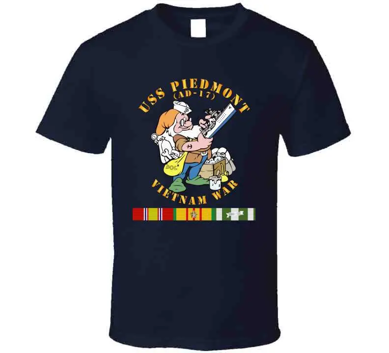Vietnam War USS Piedmont AD-17 Navy Women's T-Shirt - Image 7