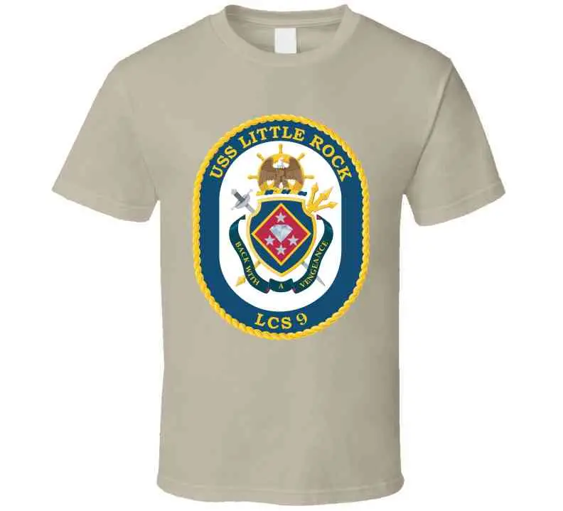 USS Little Rock (LCS-9) Navy-Inspired Classic T-Shirt, Crewneck Sweatshirt, Hoodie, and Long-Sleeve Top - Image 5