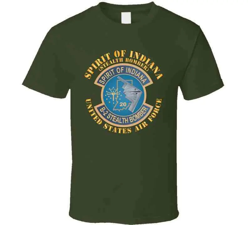 Usaf - B2 - Spirit Of Indiana - Stealth Bomber X 300 T Shirt 3