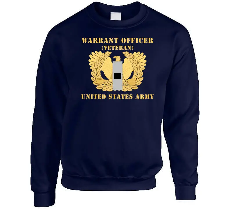 Army Warrant Officer W01 Veteran T-Shirt with Minimalist Eagle and Bar Graphic - Image 8