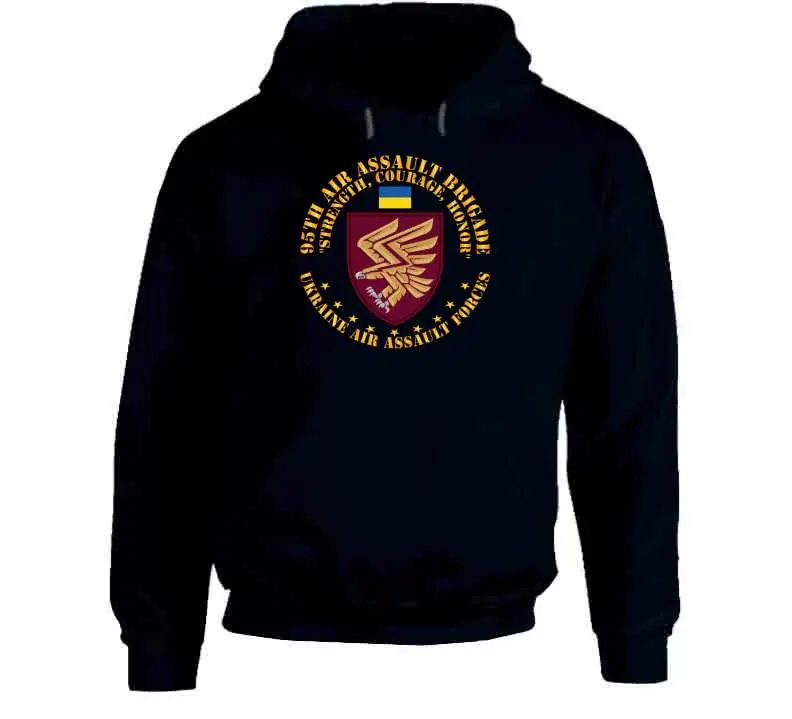 Ukraine 95th Air Assault Brigade Patriotic T-Shirt – Strength, Courage, Honor - Image 10