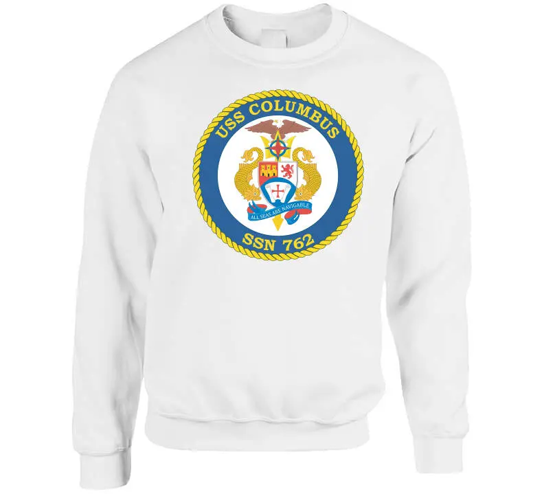 USS Columbus SSN-762 Navy-Themed Apparel – Classic Crewneck T-Shirt, Hoodie, Long-Sleeve Top, and Sweatshirt - Image 8