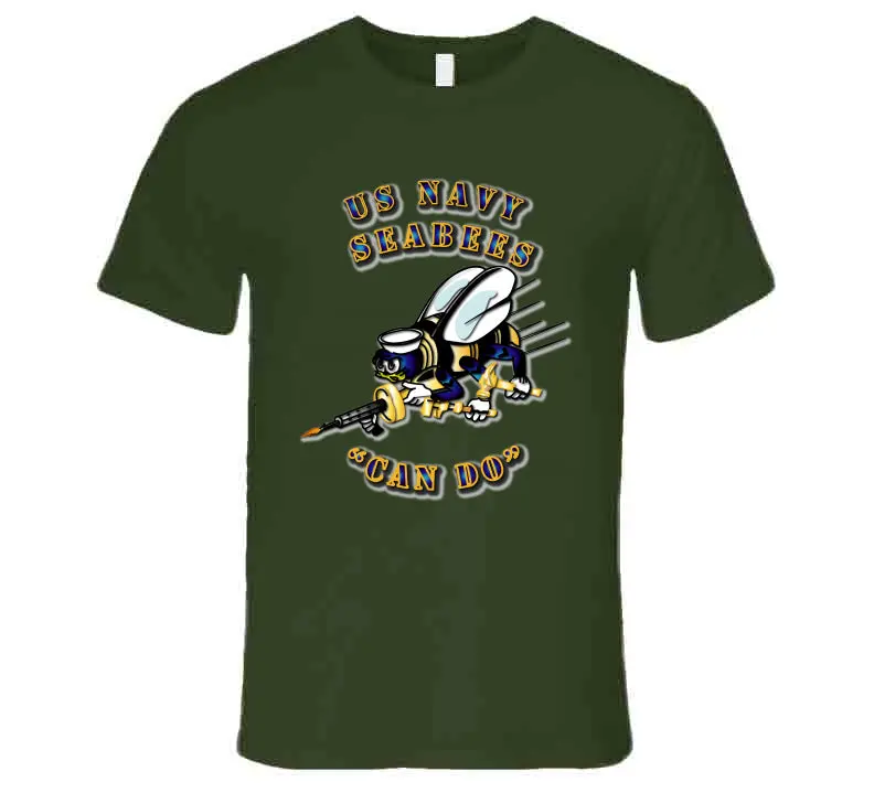 Navy Seabees 'Can Do' Premium T-Shirt - Image 3