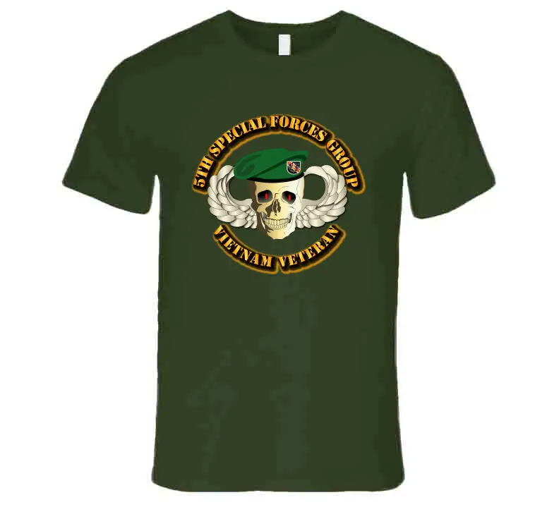 5Th Special Forces Group - Skill Wings Beret - T-Shirts - Premium 3