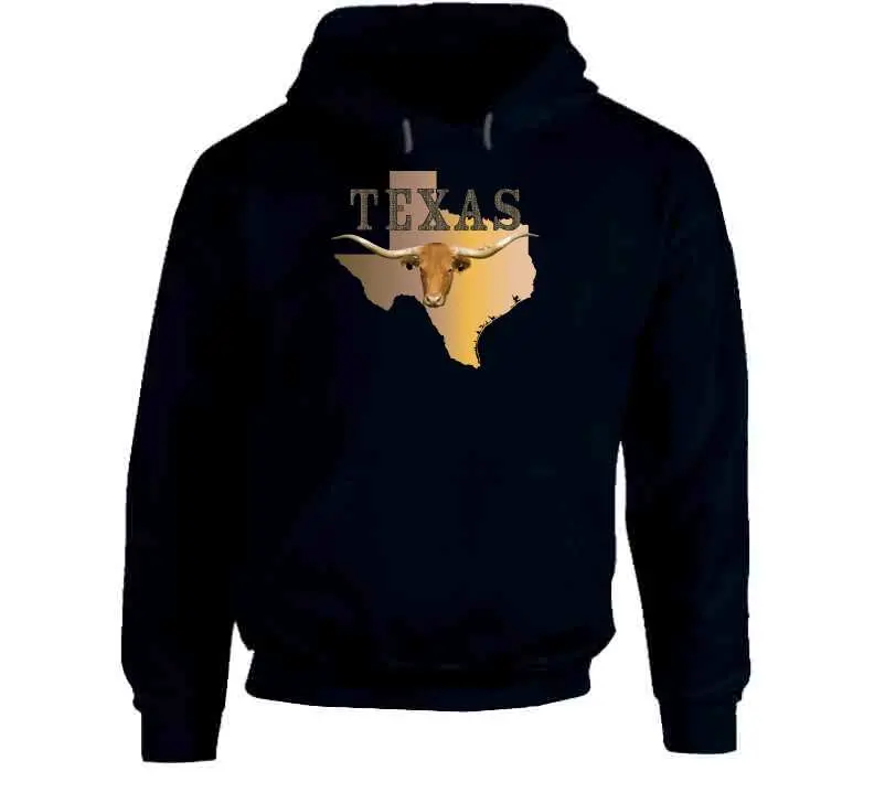 Texas Rattler Skin State Map with Longhorn Design – Classic T-Shirt, Crewneck Sweatshirt, Hoodie & Long-Sleeve Tee - Image 10