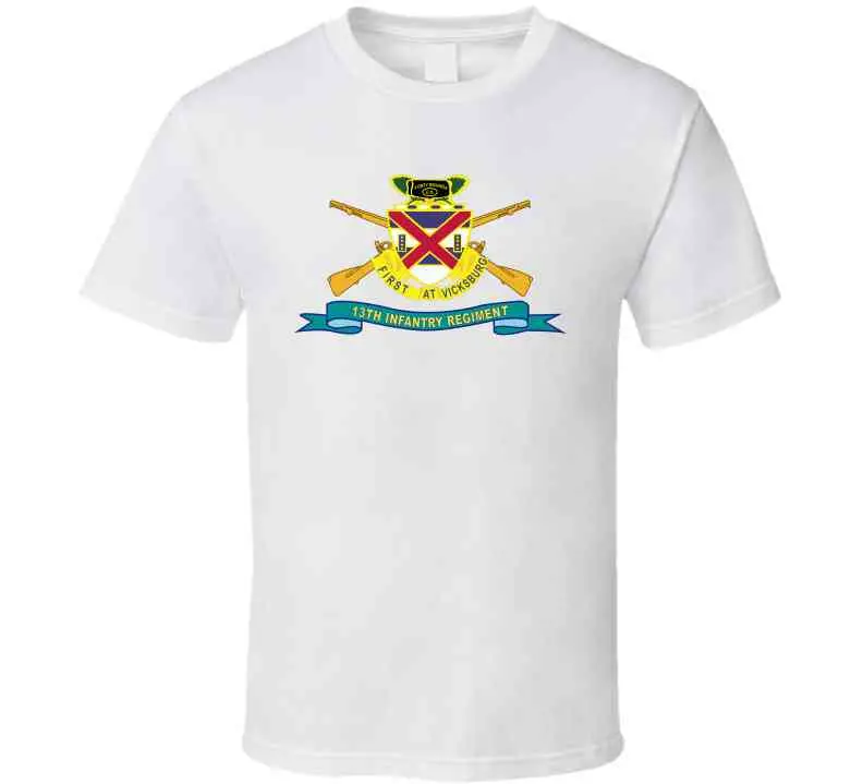 Army - 13Th Infantry Regiment - Dui W Br - Ribbon X 300 Long Sleeve T Shirt 20