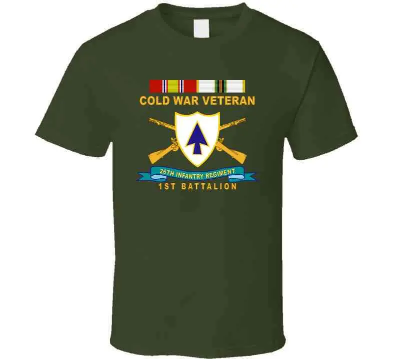 Army - 26Th Infantry Regiment - Dui W Br - Ribbon - Top - 1St Bn W Cold Svc X 300 T Shirt 2