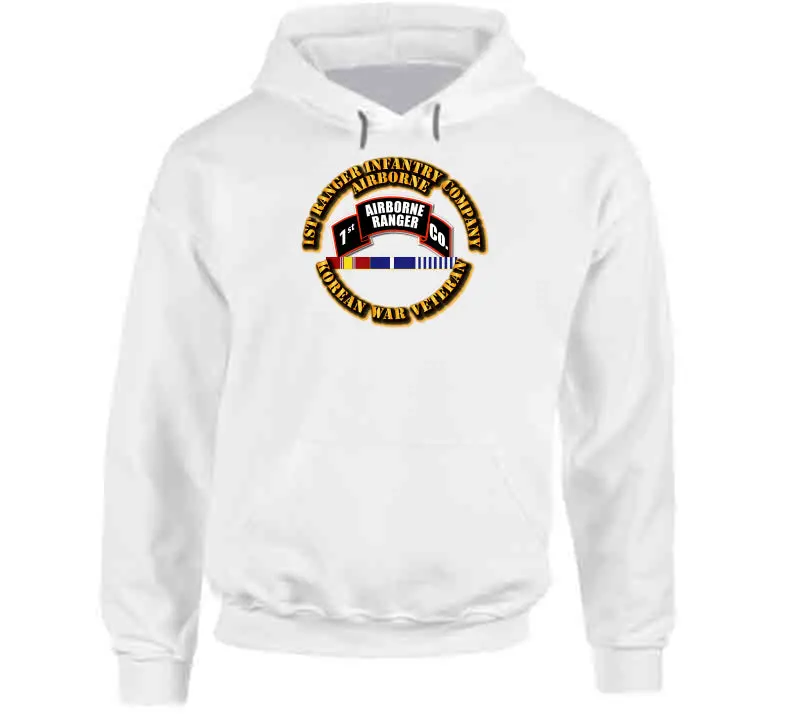 Vintage 1st Ranger Infantry Company Airborne Korea Service Ribbons Hoodie