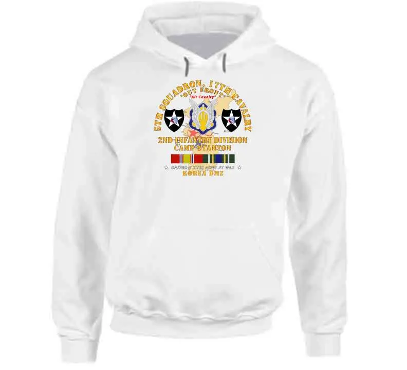 Vintage Military T-Shirt Featuring 5th Squadron, 17th Cavalry Regiment – Camp Stanton, 2nd Infantry Division with Korea Service Map Design - Image 11