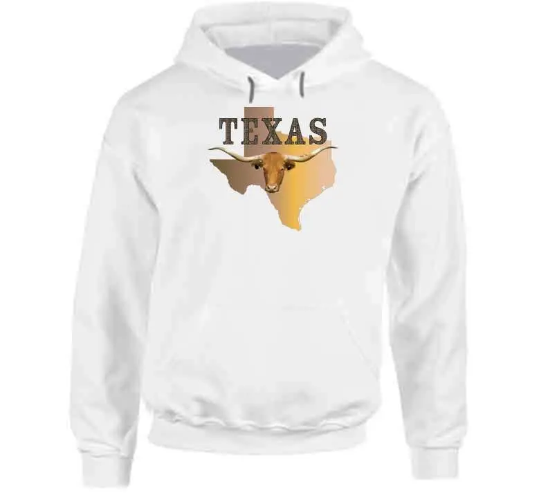 Texas Rattler Skin State Map with Longhorn Design – Classic T-Shirt, Crewneck Sweatshirt, Hoodie & Long-Sleeve Tee - Image 11