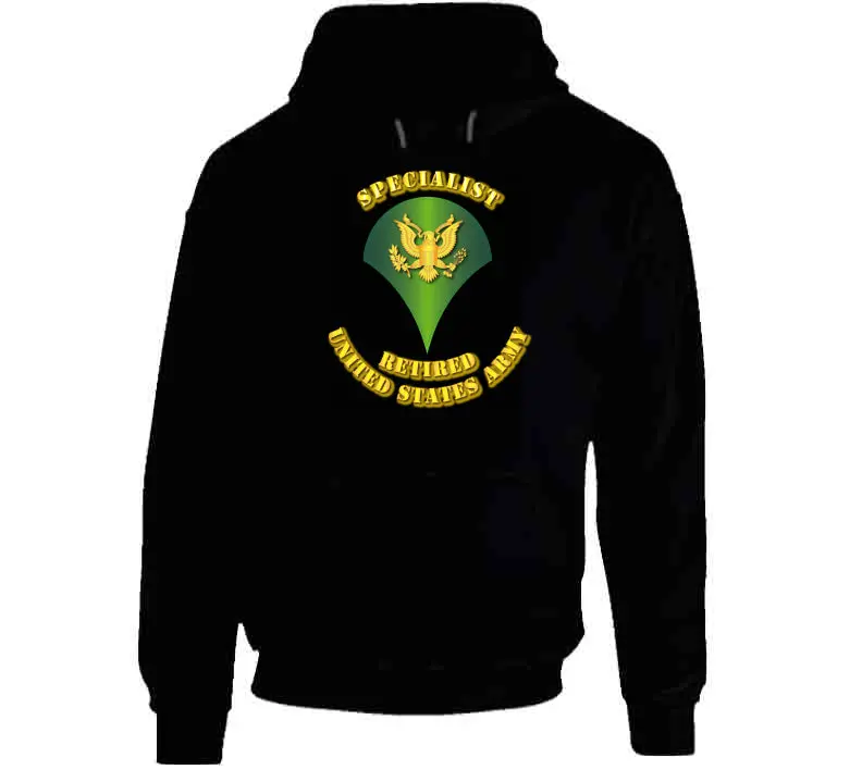 Specialist - E4 - W Text - Retired - Hoodie 1