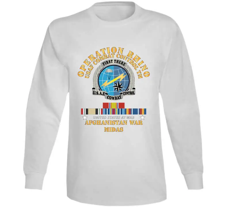 Special Operations Forces Operation Rhino Afghanistan commemorative T-shirt honoring USAF Combat Control Team members with Midas X-300 mission insignia - Image 15