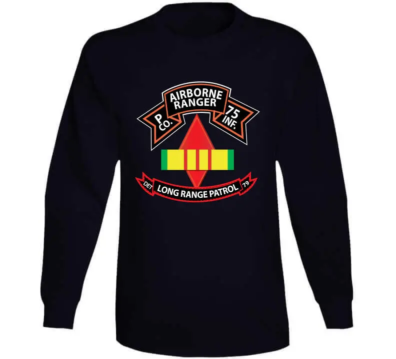 Commemorative Vietnam War T-shirt showcasing the 75th Ranger Regiment, 5th Infantry Division, LRS-D, and Vietnam Service Ribbon - Image 12