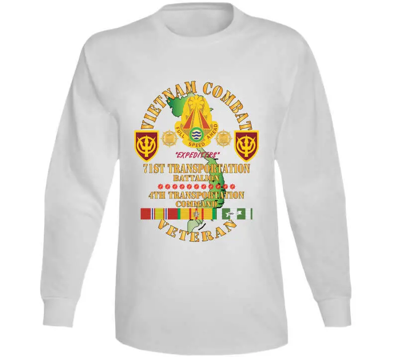 Vietnam War Veteran T-Shirt Honoring the 71st Transportation Battalion, 4th Transportation Command - Image 14