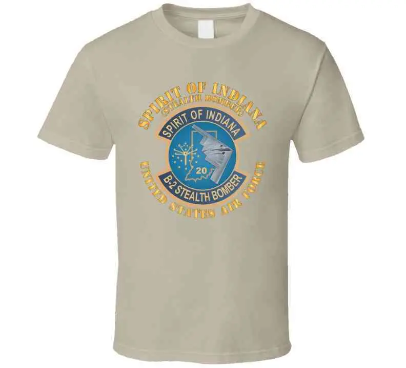 Usaf - B2 - Spirit Of Indiana - Stealth Bomber X 300 T Shirt 5