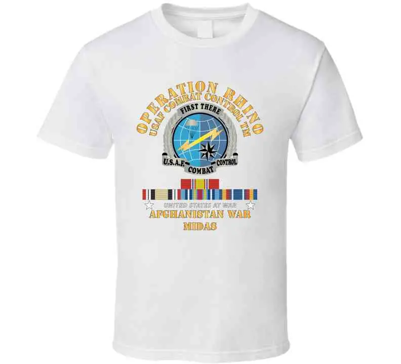 Sof - Operation Rhino - Afghanistan - Usaf Combat Control W Svc - Midas X 300 T Shirt 6