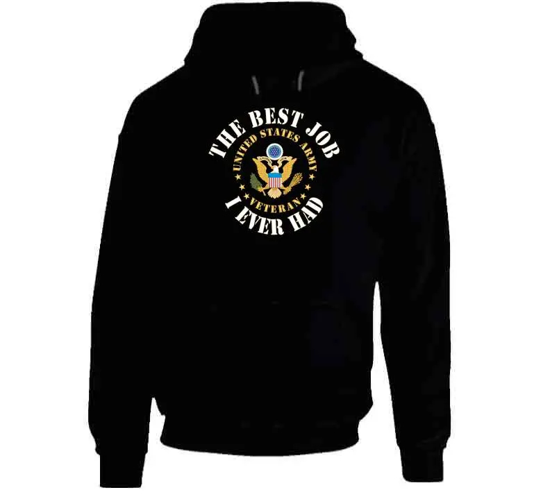 Veteran Appreciation T-Shirt – 'The Best Job I Ever Had' with USA Army Emblem - Image 9