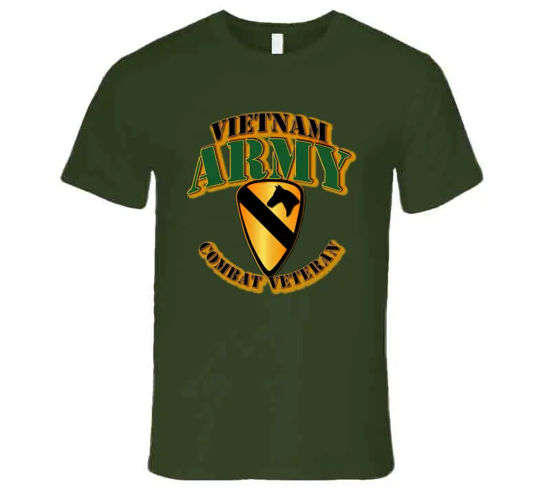 1St Cavalry, Vietnam, Combat Veteran - T-Shirts - Premium 3