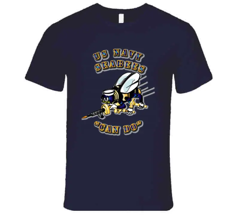 Navy Seabees 'Can Do' Premium T-Shirt - Image 4